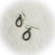 Earring Loop Silver Stone