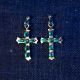 Turquoise Cross Earrings