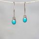 Curved Wire Turquoise Earrings