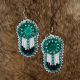 Earrings Beaded Feathers Large
