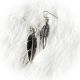 Earring Feather Silver Large