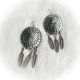 Earrings SS Concho/Feathers