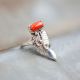 Coral Feather Ring