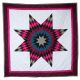 Gray, Maroon & Pink Star Quilt