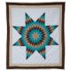 Brown &Turquoise Star Quilt