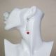 Dentiliam Shell Earrings with Red Bead