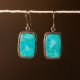 Turquoise Rectangle Earrings