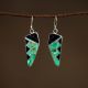 Jet & Turquoise Mosaic Earrings