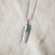 Pendant Feather Turq Stones