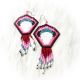 Earrings Beaded Bear Paw
