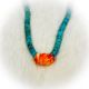 Necklace Hand Rolled Blue