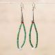 Tyrone Turquoise and Clam Loop Earrings