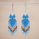 Earrings Blue Dress with White