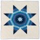 Star Quilt Wht, Blues 67x76