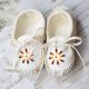 White Beaded Baby Moccasins