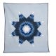 Star Quilt of Blues with Light Blue Front and Dark Blue Back