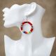 Quill Earrings Hoops in Red