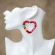 Quill Earrings Red Hearts