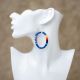 Quill Earrings Oval Hoops in Blue