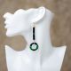 Earrings Quill Dangle Blk/Grn