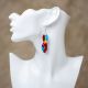 Quill Earrings Twist Turquoise & Red