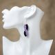 Earrings Quill Double Purple