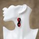 Quill Earrings Twisted Black & Red