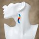 Earrings Quill Wave Teal