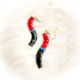 Earrings Quill Wave Red/Teal