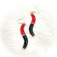 Earrings Quill Wave Red/Purple