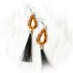 Earrings Hhair Dangle Orange