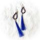Earrings Hhair Dangle Blue