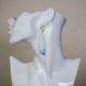 Blue Beads & Dentalium Shell Earrings