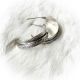 Earring Feather Silver Lg Hoop