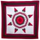 Star Quilt in Red, Black, and White