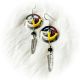 Earrings Medicine Wheel w/ Fea