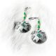 Earrings Frosted Star w/ Jade