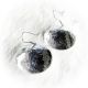 Earrings Silver Hammered Discs