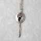 Bear Claw Necklace with Hanging Feather