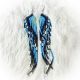 Earrings Bead Fringe Blue