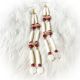 Earrings Red/Wht w Circle 3 Ti