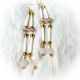 Earrings Beads w Clear Heart 2