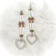 Earrings Wht/Large Heart 2 Tie