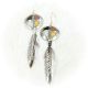 Earrings SS MW w Feathers
