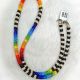 Black & Cream Colorful Peyote Stitch Beaded Necklace