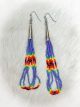 Beaded Loop Earrings in Purple