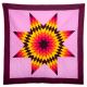 Star Quilt Pink & Mauve with Yellow & Orange