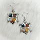 Medicine Wheel Turtle Sterling Silver Earrings