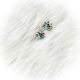 Earrings SSFlower Turq Center