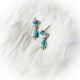 Earrings SS Turq Dangle Post